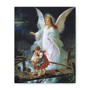 Angel Guardian Canvas Print, Spiritual Wall Art, Ethereal Home Decor, Inspirational Gift, Kid's Room Decor, Angel Art