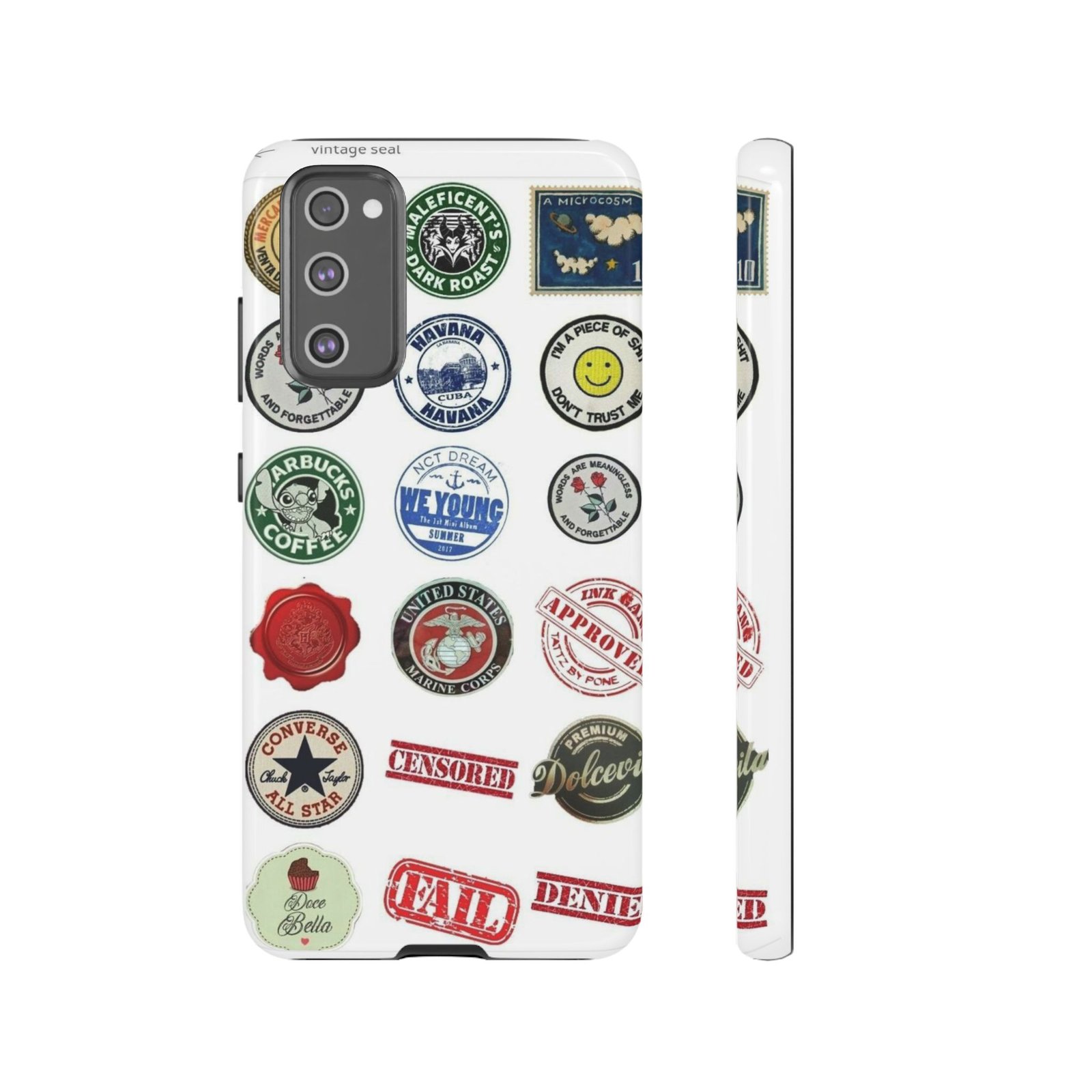 Vintage Patch Phone Case, Tough Cases, Retro Design, Unique Gifts for Coffee Lovers, Fun Cell Phone Cover, Hipster Accessory - Image 41