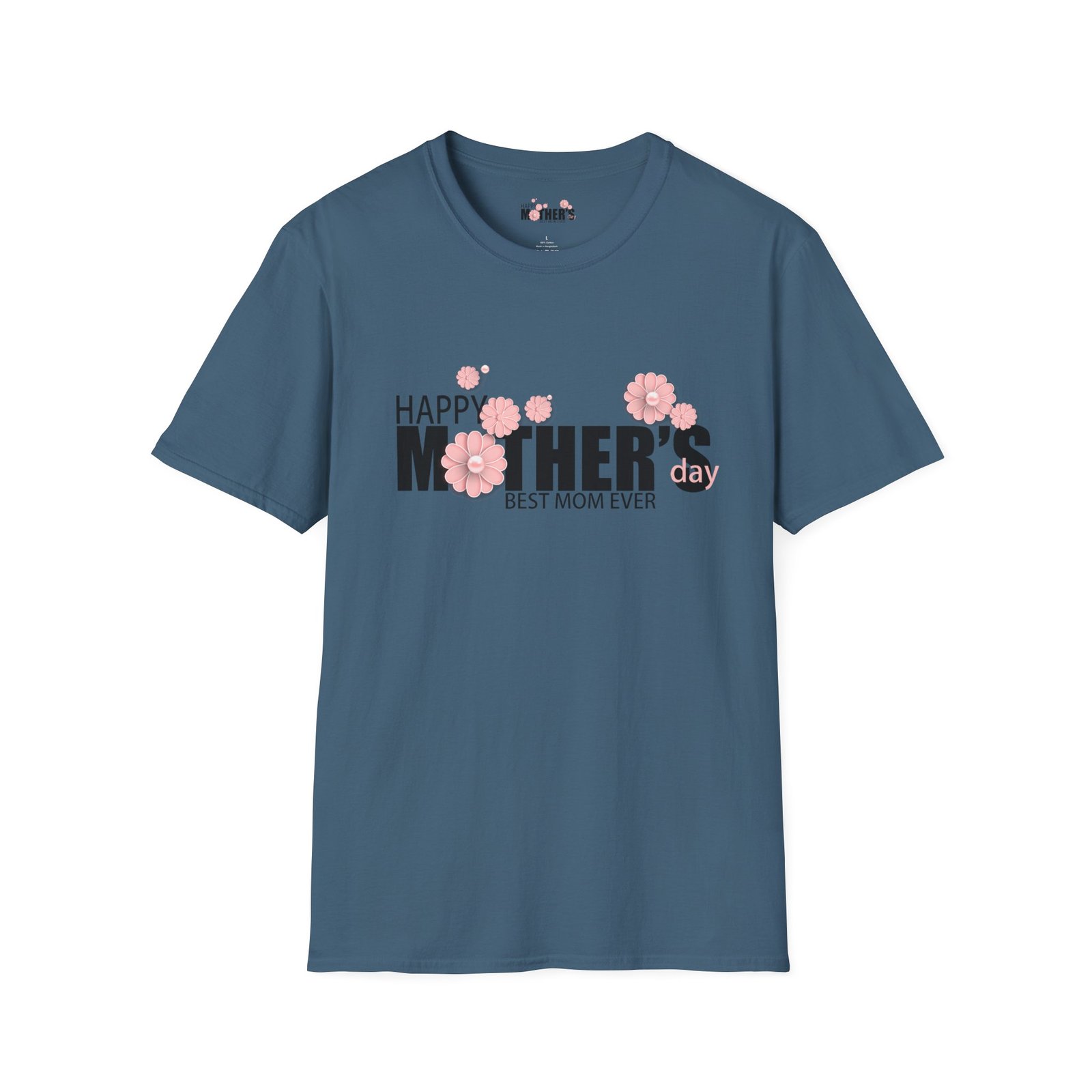 Mother's Day Floral T-Shirt | Gift for Mom | Softstyle Tee | Mother's Day Celebration | Best Mom Ever | Casual Wear | Floral Print - Image 5