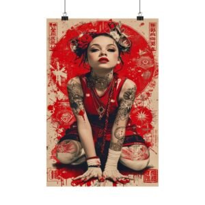 Bold Tattoo Art Matte Vertical Posters for Home Decor, Edgy Wall Art, Unique Gift for Tattoo Lovers, Stylish Room Aesthetic, Contemporary