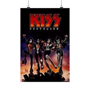KISS Destroyer Matte Vertical Posters, Wall Art, Music Memorabilia, Rock Decor, Gift for Fans, Home Decoration