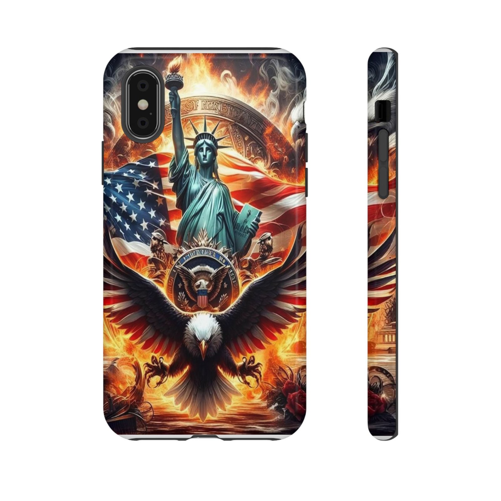 Patriotic Phone Case - Tough Cases with American Eagle and Statue of Liberty, USA Pride Case, Independence Day Gift, Customizable Accessory - Image 5