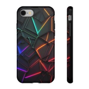 Colorful Tough iPhone Case | Customizable Phone Cover, Rainbow Design, Gift for Tech Lovers, Durable Phone Accessory