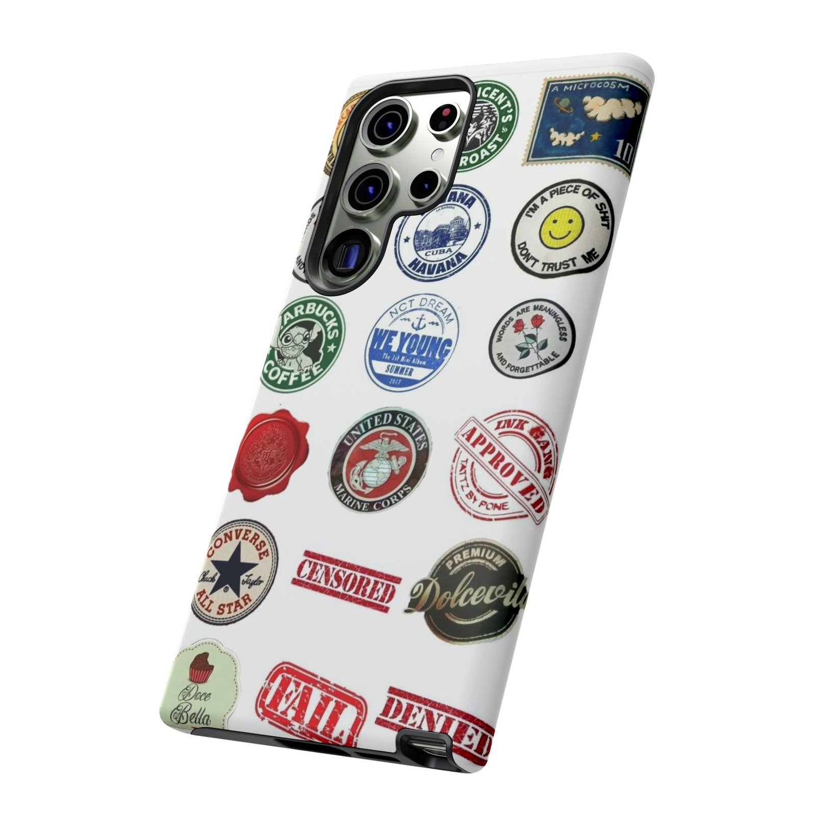 Vintage Patch Phone Case, Tough Cases, Retro Design, Unique Gifts for Coffee Lovers, Fun Cell Phone Cover, Hipster Accessory - Image 98