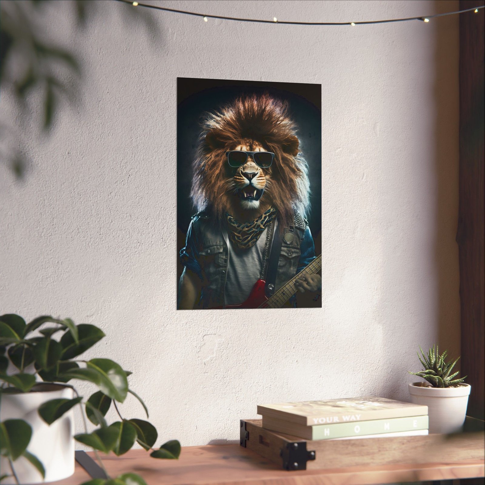 Cool Lion Rock Music Poster, Fun Wall Art for Musicians, Perfect Gift for Music Lovers and Teens, Home Decor, Unique Art Print - Image 5