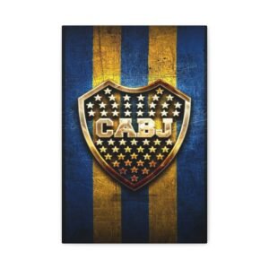 Boca Jrs Shield Wall Art | Matte Canvas, Stretched Frame, Football Decor, Sports Fan Gift, Home Interior, Unique Wall Art