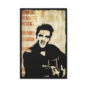 Vintage Elvis Presley Canvas Wall Art, Retro Home Decor, Music Lover Gift, Nostalgic Decor, Gift for Elvis Fans, Music Decor