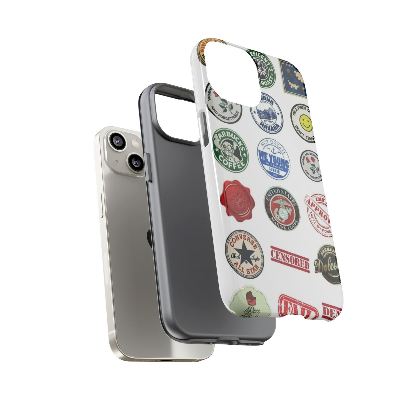 Vintage Patch Phone Case, Tough Cases, Retro Design, Unique Gifts for Coffee Lovers, Fun Cell Phone Cover, Hipster Accessory - Image 63