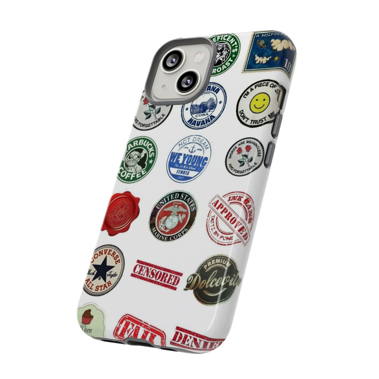 Vintage Patch Phone Case, Tough Cases, Retro Design, Unique Gifts for Coffee Lovers, Fun Cell Phone Cover, Hipster Accessory - Image 62