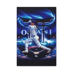 Otani Matte Canvas Art, Baseball Wall Decor, Sports Fan Gift, Home Decoration, Collector's Item, 1.25 Inch Thick