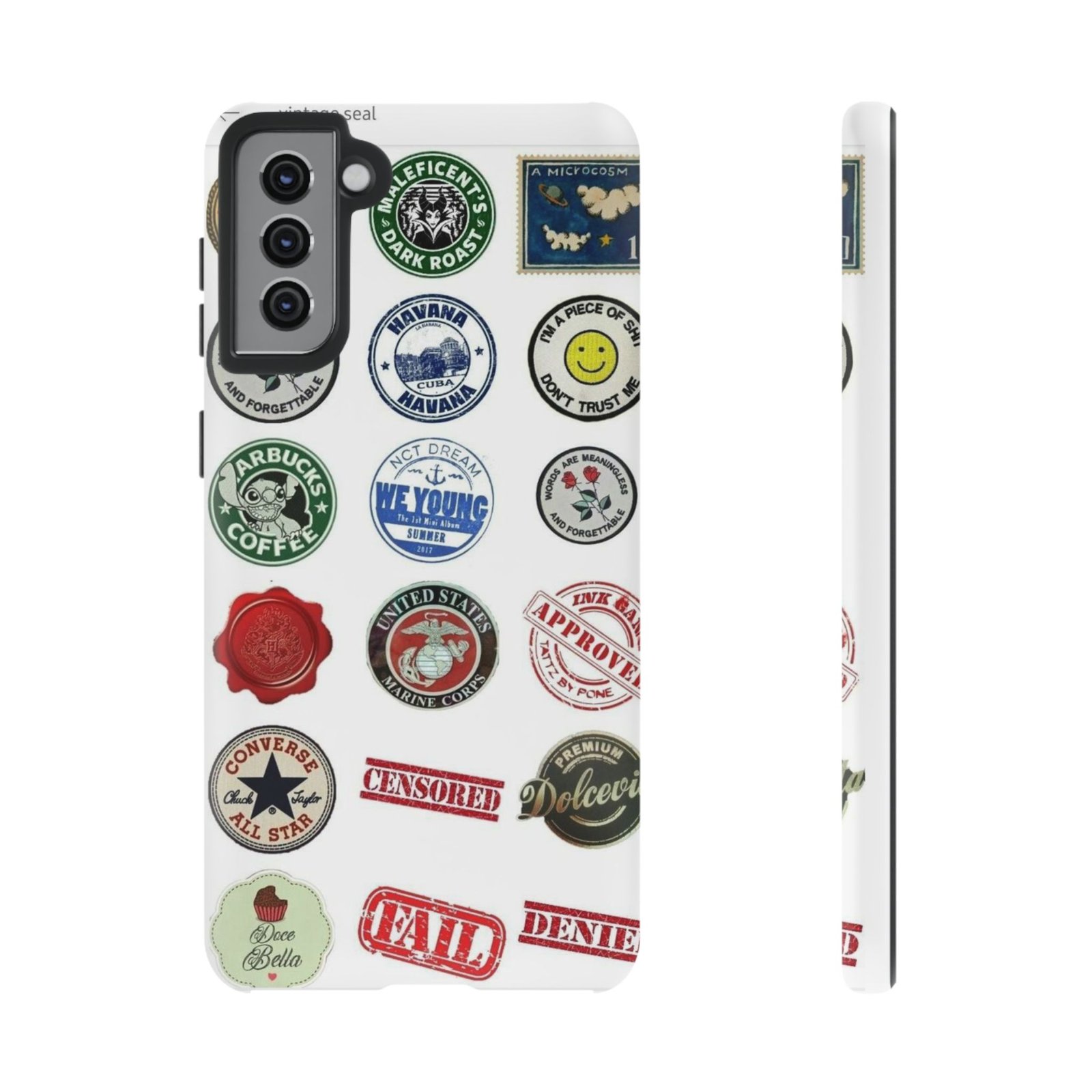 Vintage Patch Phone Case, Tough Cases, Retro Design, Unique Gifts for Coffee Lovers, Fun Cell Phone Cover, Hipster Accessory - Image 35