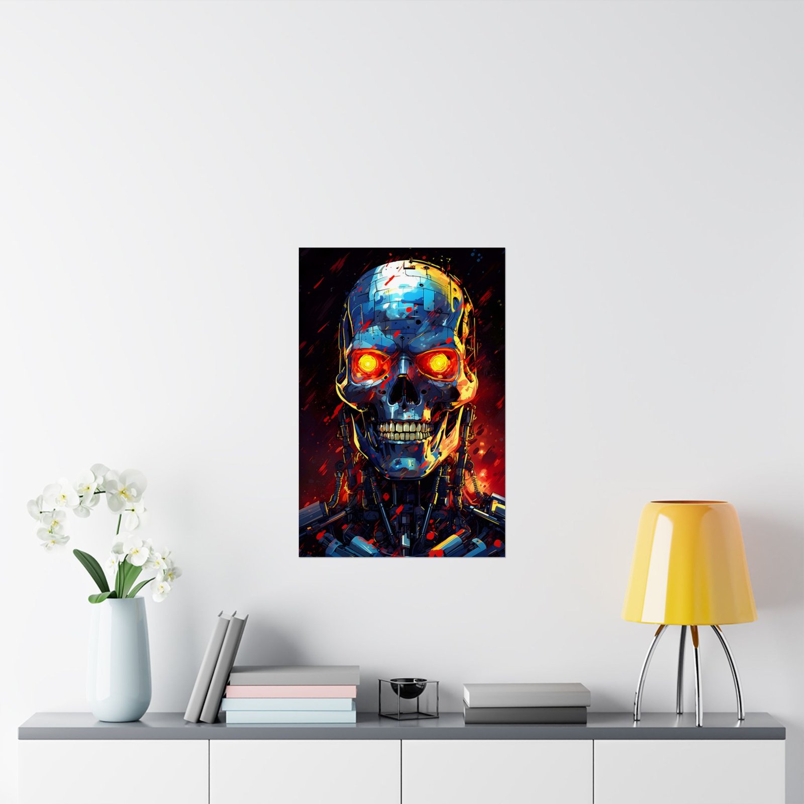 Futuristic Robot Art Print, Sci-Fi Wall Decor, Matte Poster for Tech Lovers, Statement Art for Home, Unique Gift Idea Terminator - Image 9