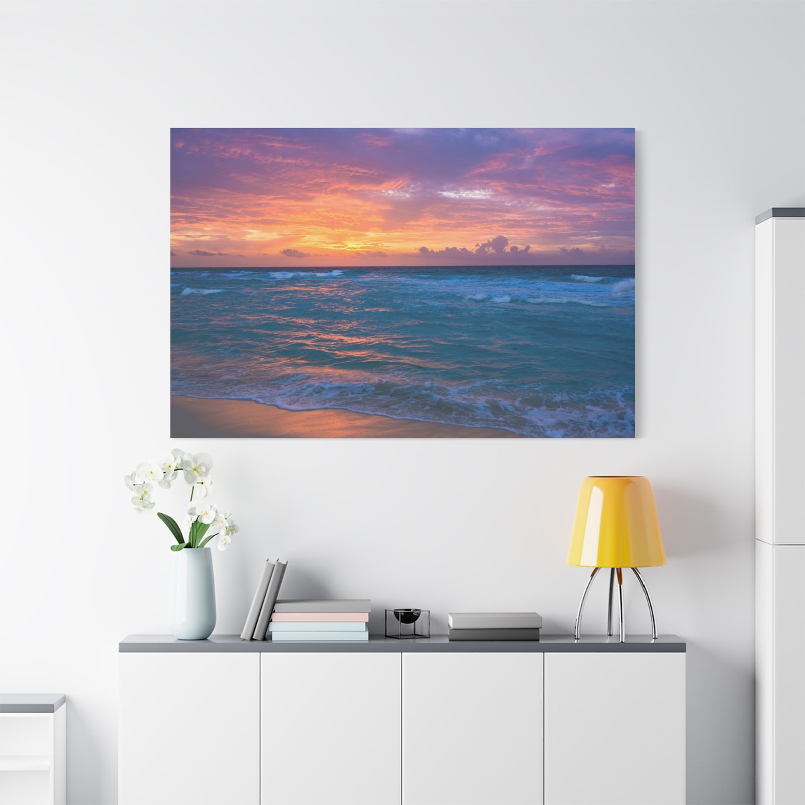 Beach Sunset Wall Art Canvas Print, Ocean Decor, Seascape Art Piece, Coastal Home Decor, Gift for Beach Lovers - Image 5