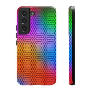 Colorful Hexagon Phone Case, Unique and Vibrant Phone Cover, Gift for Tech Lovers, Stylish Phone Accessory, Fun and Trendy Phone Shell