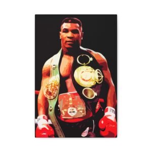 Boxing Wall Art Print, Mike Tyson Canvas Decor, Sports Room Decor, Unique Gift for Boxing Fans, Motivational Artwork