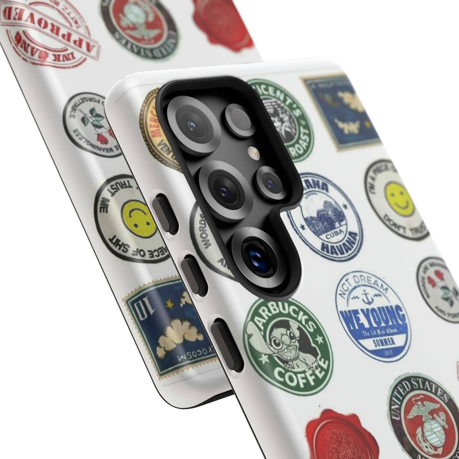 Vintage Patch Phone Case, Tough Cases, Retro Design, Unique Gifts for Coffee Lovers, Fun Cell Phone Cover, Hipster Accessory - Image 173