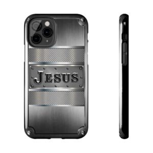 Sturdy Jesus Phone Case | Durable Metal Style, Christian Gifts, Tough Protection, Faith-Inspired Design, Perfect for Any Occasion