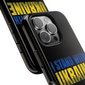 Stand Ukraine Flag Tough Phone Case, Protective Ukranian Flag Phone Cover, Strong Phone Case for Ukraine Lovers, Durable Leaf Phone Case