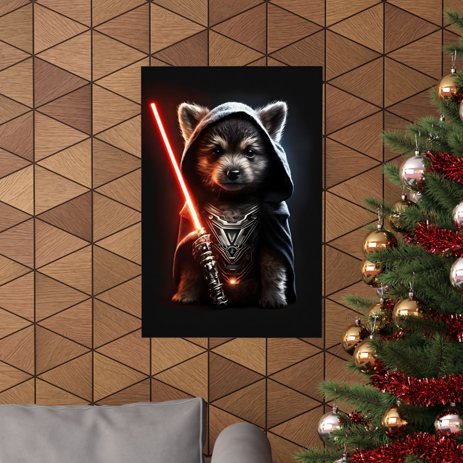 Jedi Master Cosmic Puppy Poster, Dog Lovers Art, Star Wars Decor, Cute Wall Art, Geeky Home Decor, Pet Lover Gift - Image 4