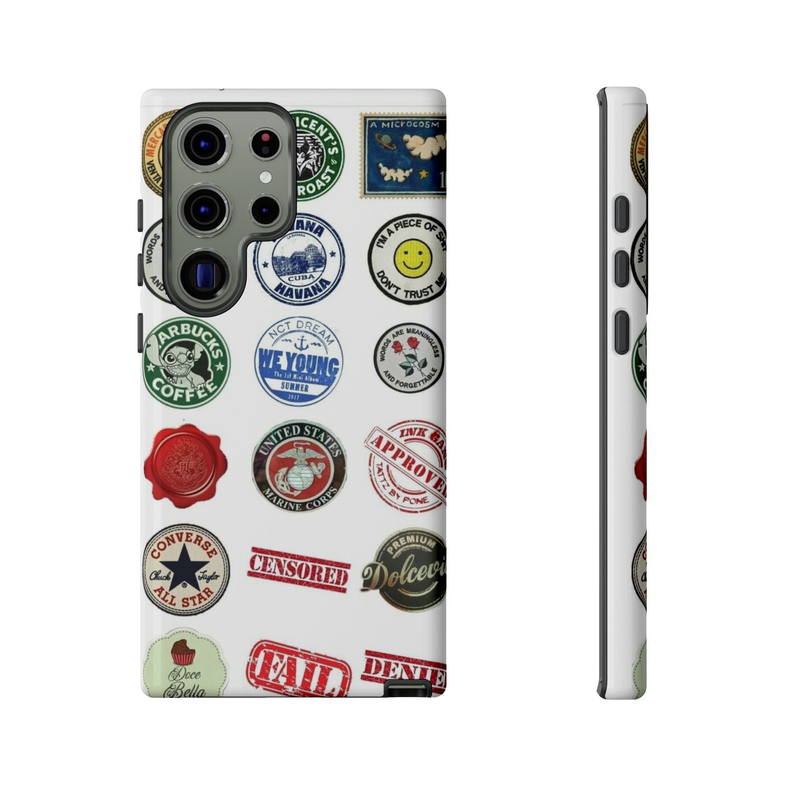 Vintage Patch Phone Case, Tough Cases, Retro Design, Unique Gifts for Coffee Lovers, Fun Cell Phone Cover, Hipster Accessory - Image 93