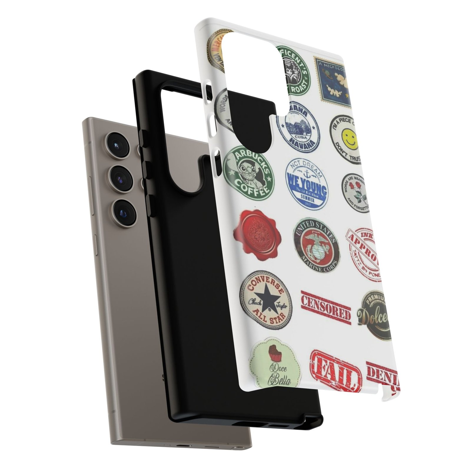 Vintage Patch Phone Case, Tough Cases, Retro Design, Unique Gifts for Coffee Lovers, Fun Cell Phone Cover, Hipster Accessory - Image 139