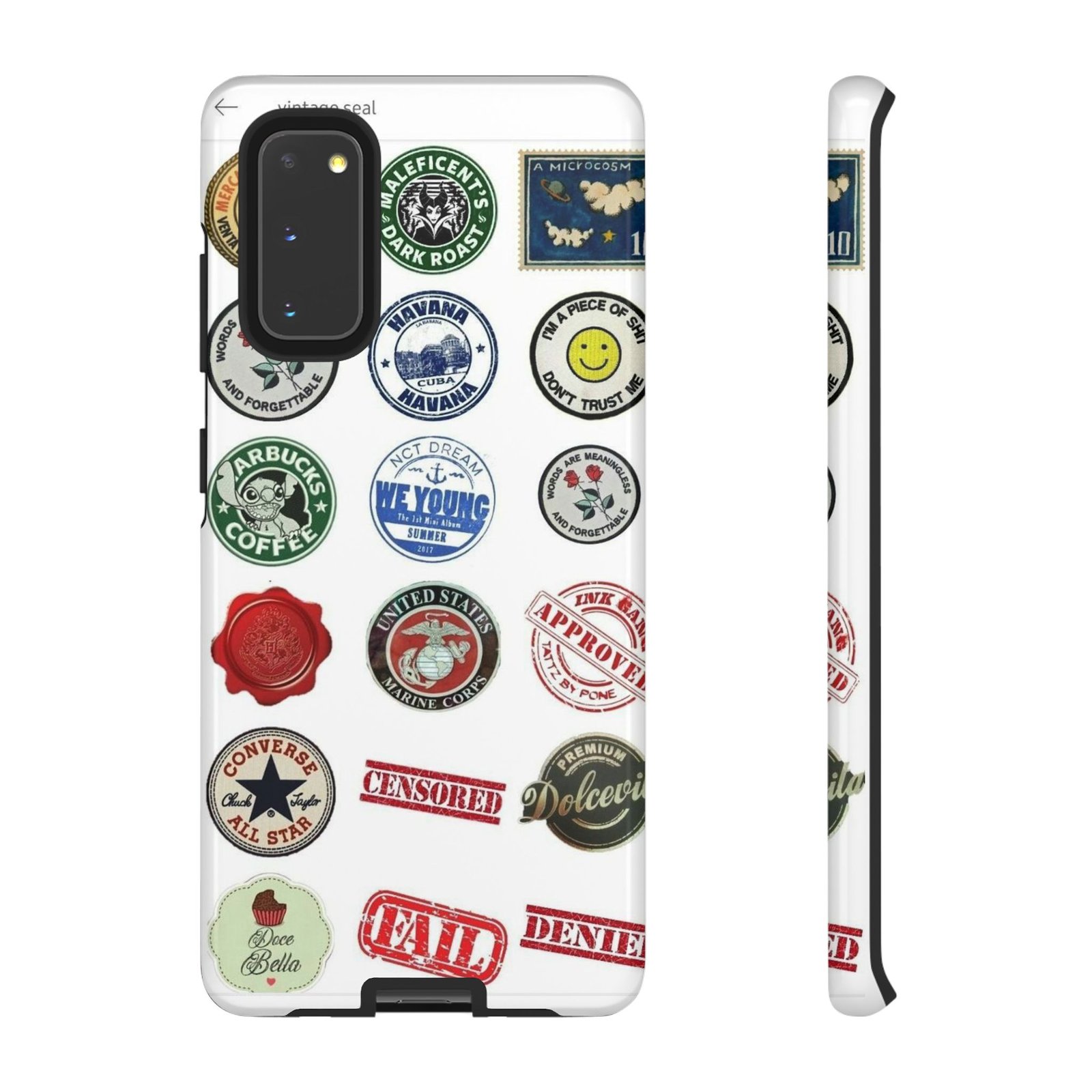 Vintage Patch Phone Case, Tough Cases, Retro Design, Unique Gifts for Coffee Lovers, Fun Cell Phone Cover, Hipster Accessory - Image 3