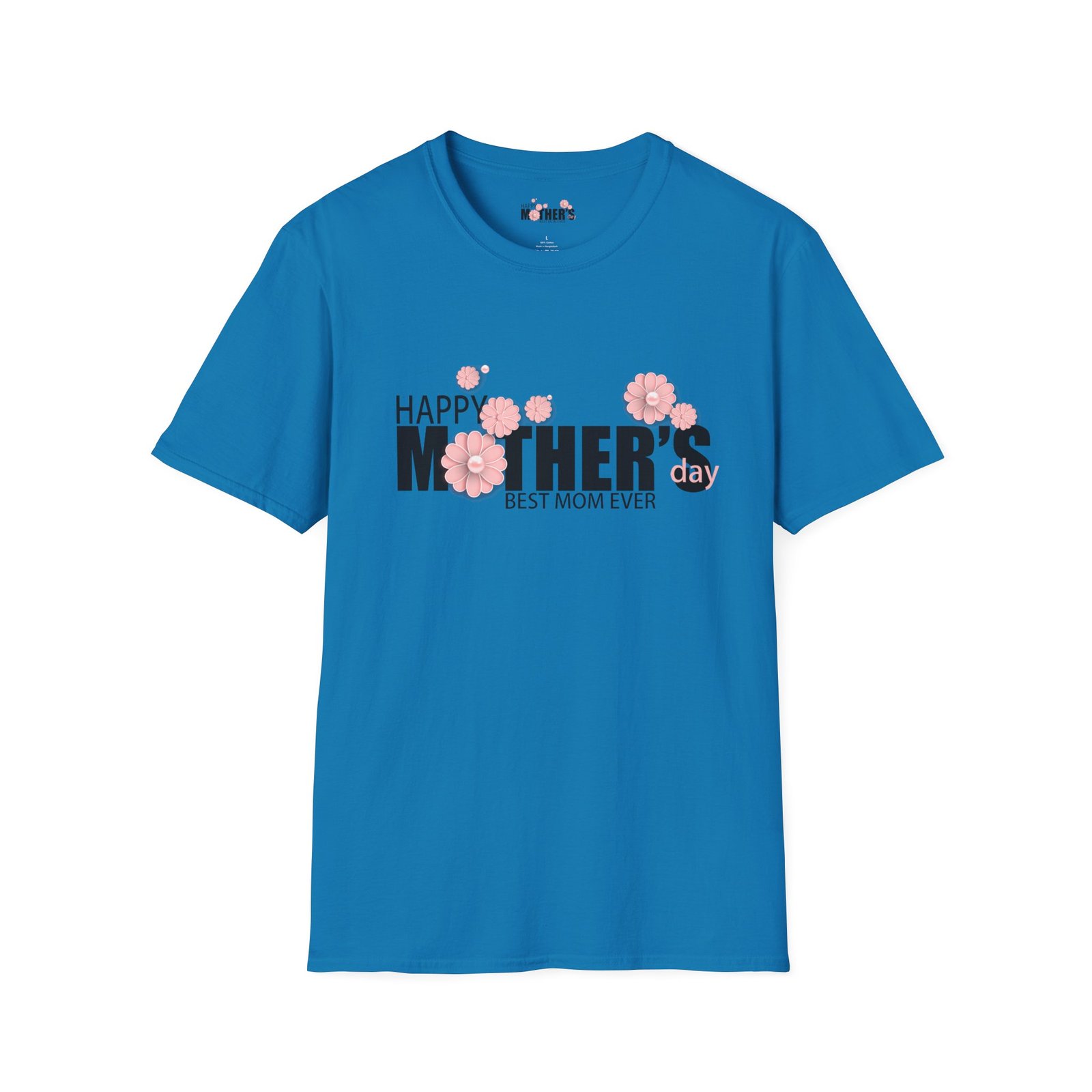 Mother's Day Floral T-Shirt | Gift for Mom | Softstyle Tee | Mother's Day Celebration | Best Mom Ever | Casual Wear | Floral Print - Image 6
