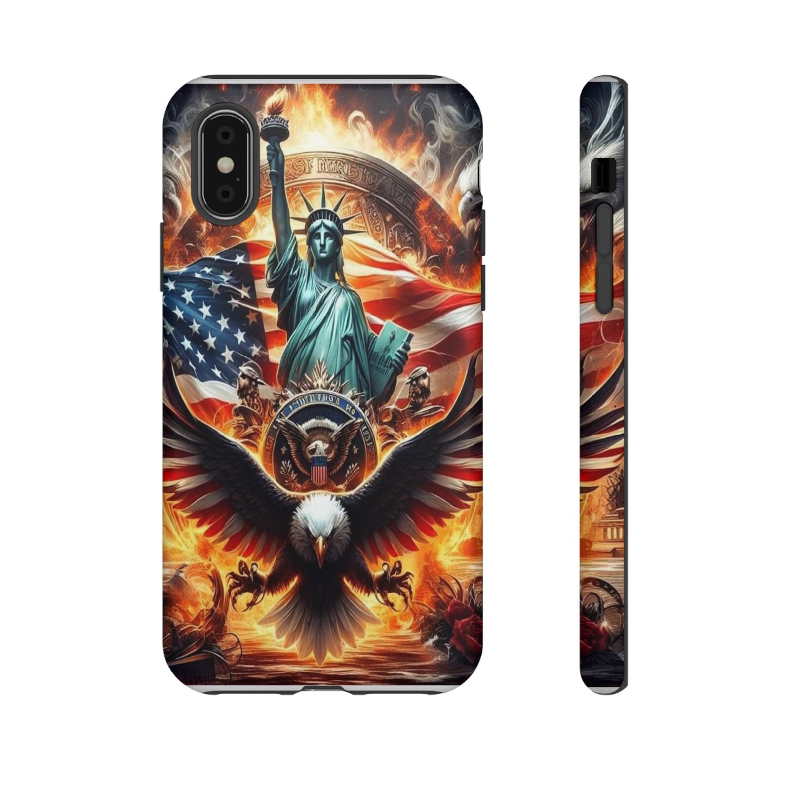 Patriotic Phone Case - Tough Cases with American Eagle and Statue of Liberty, USA Pride Case, Independence Day Gift, Customizable Accessory - Image 6