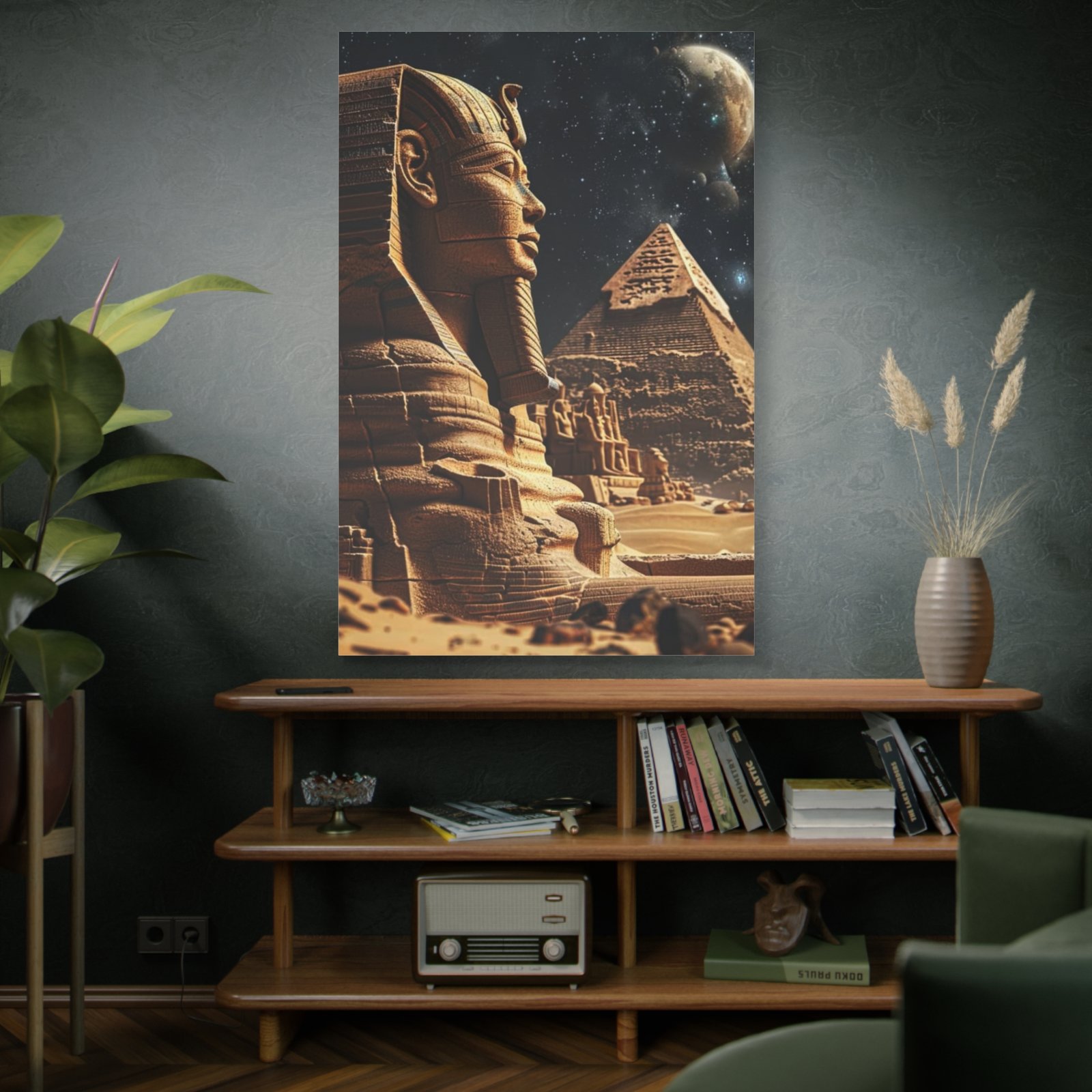 Vintage Egyptian Canvas Art - Wall Decor, Pyramid Print, Home Decor, Unique Gift, Bohemian Style, Bedroom Art - Image 9