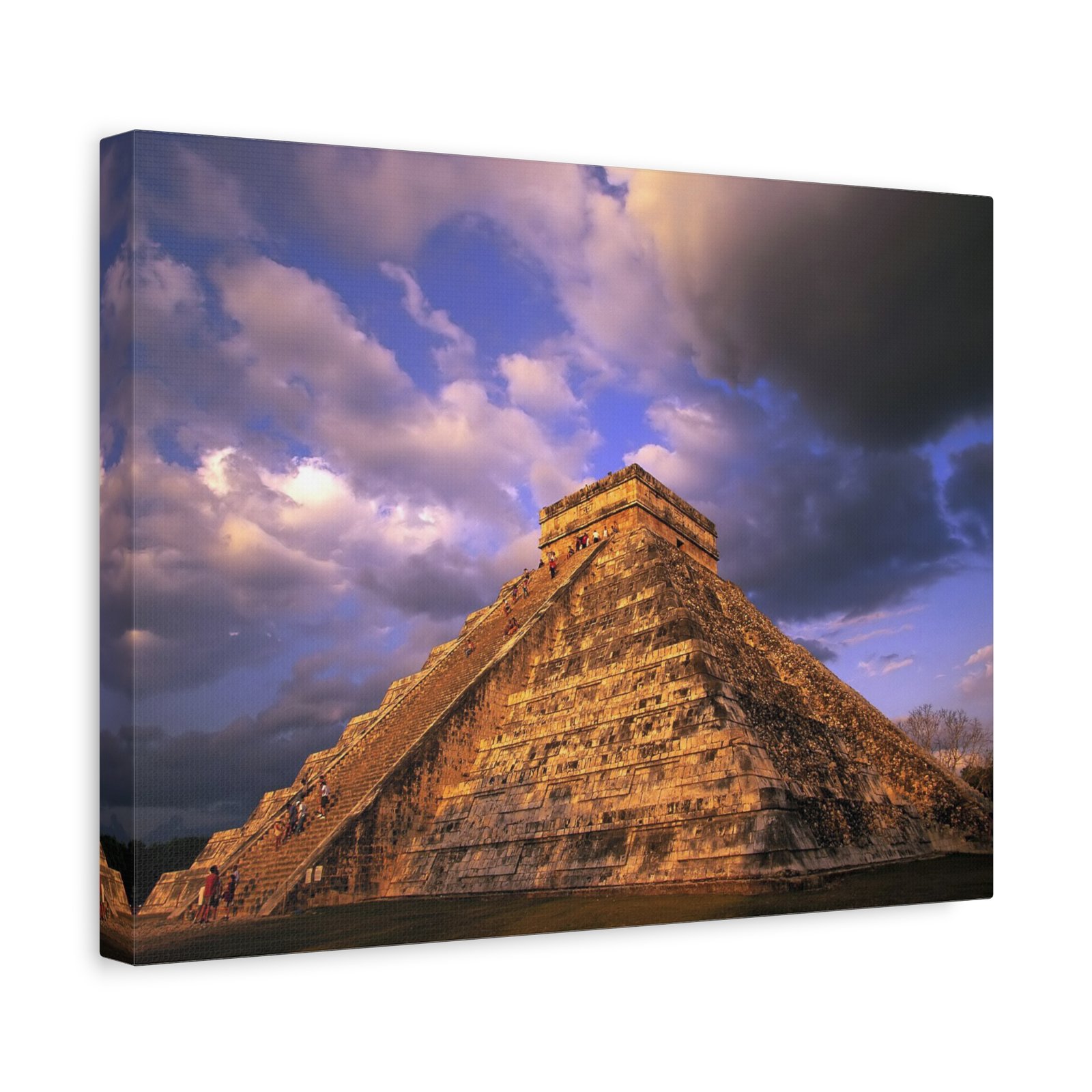 Mayan Pyramid Wall Art, Stunning Canvas Print, Home Decor, Gift for Travelers, Unique Wall Hanging, Chichen Itza Art - Image 3