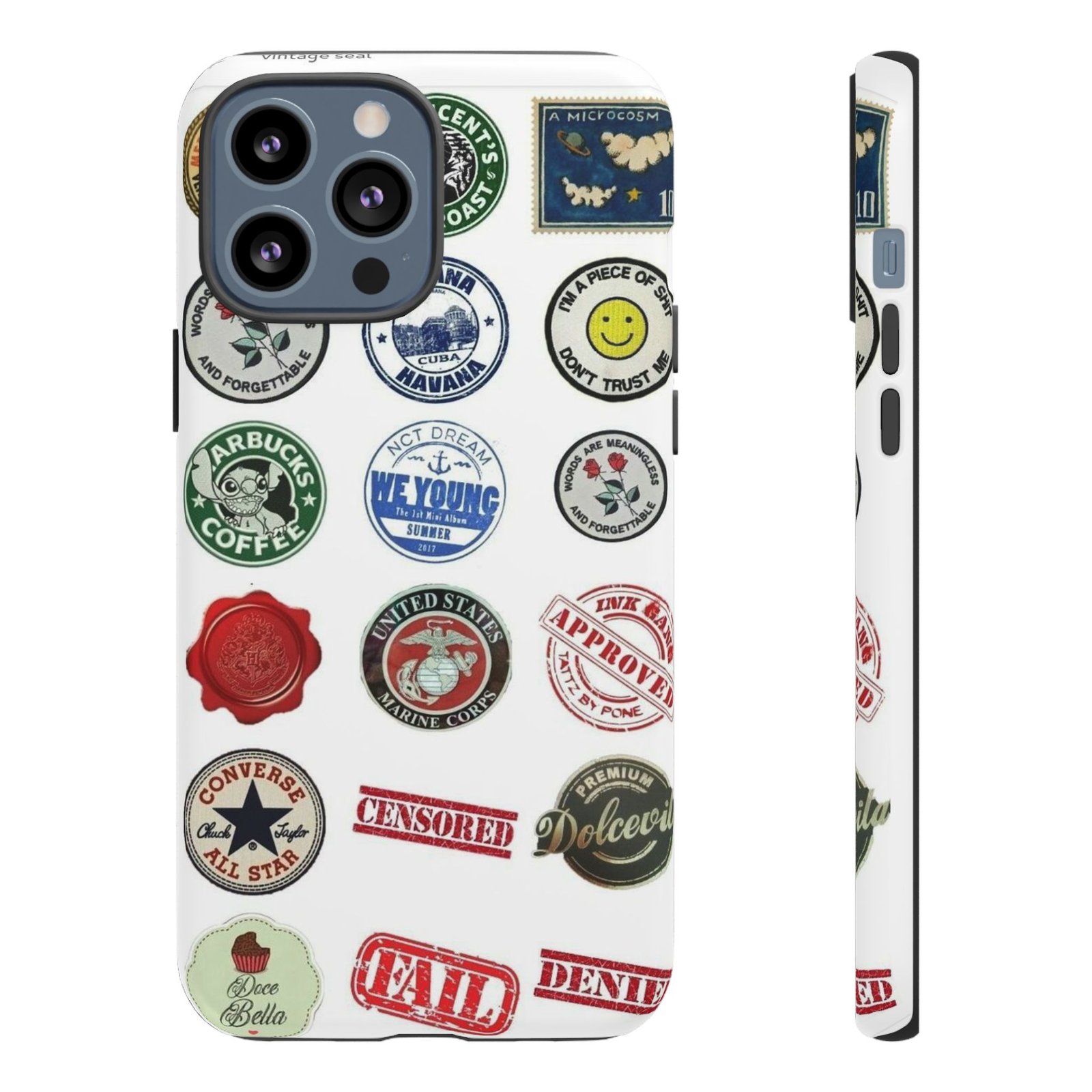 Vintage Patch Phone Case, Tough Cases, Retro Design, Unique Gifts for Coffee Lovers, Fun Cell Phone Cover, Hipster Accessory - Image 27