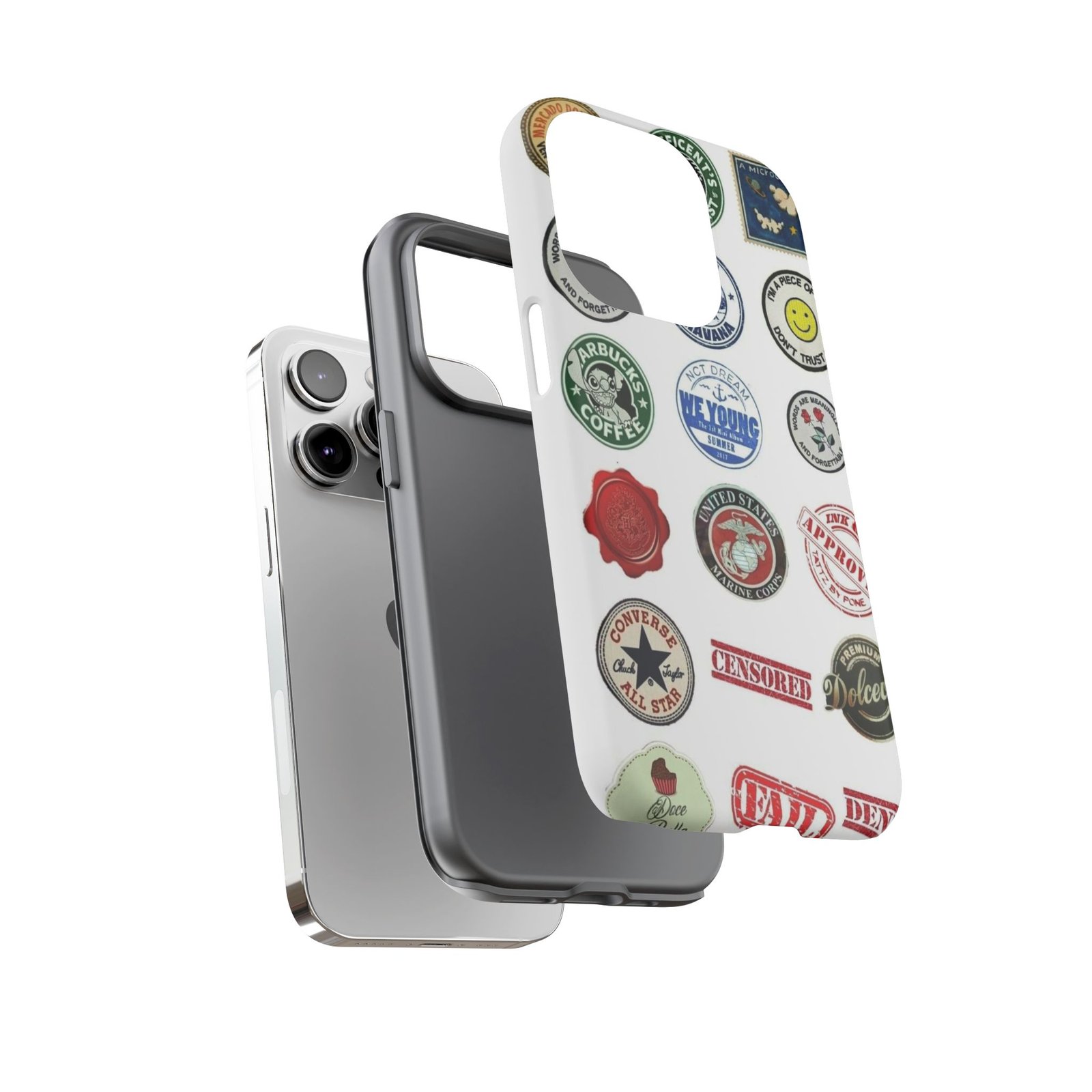 Vintage Patch Phone Case, Tough Cases, Retro Design, Unique Gifts for Coffee Lovers, Fun Cell Phone Cover, Hipster Accessory - Image 67