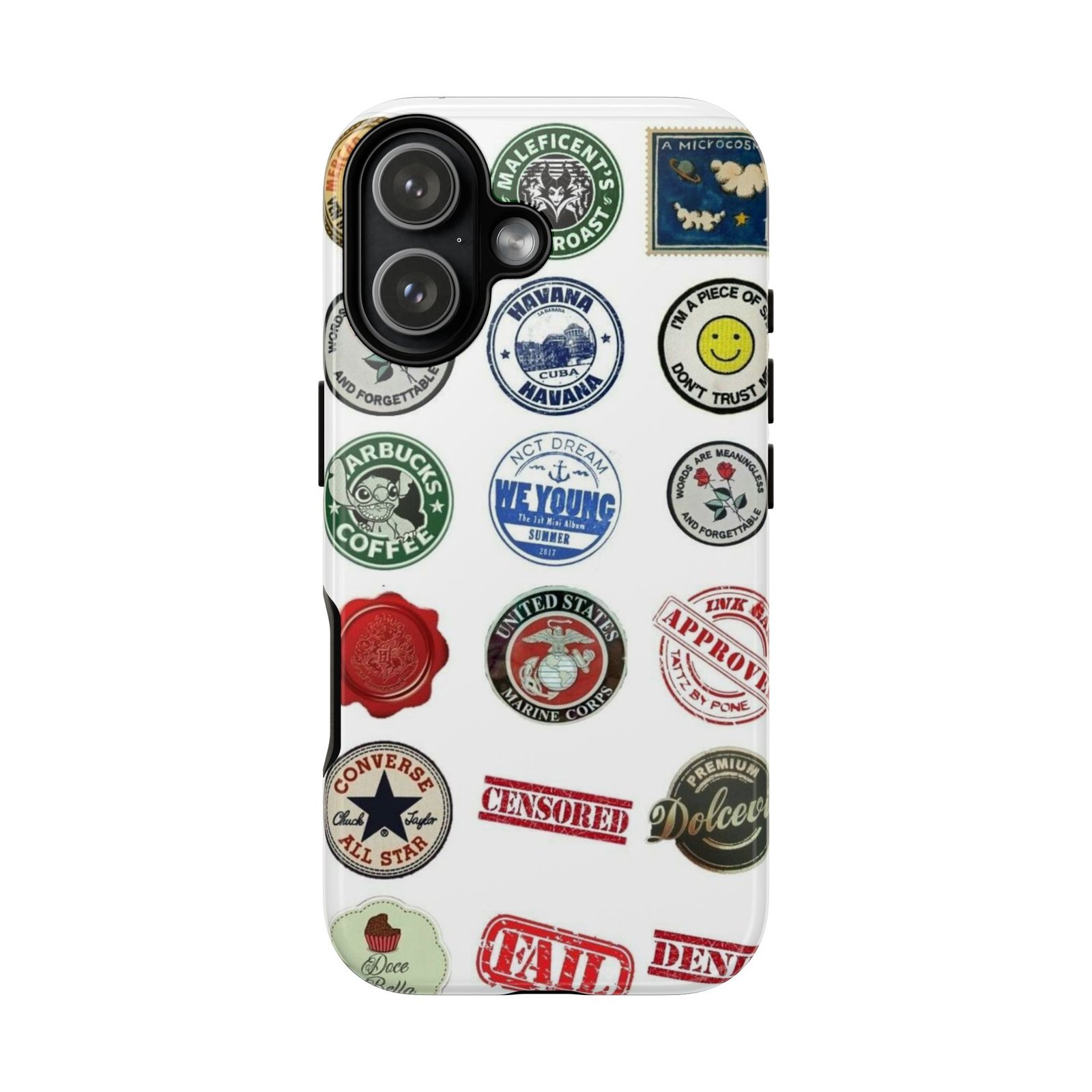 Vintage Patch Phone Case, Tough Cases, Retro Design, Unique Gifts for Coffee Lovers, Fun Cell Phone Cover, Hipster Accessory - Image 176