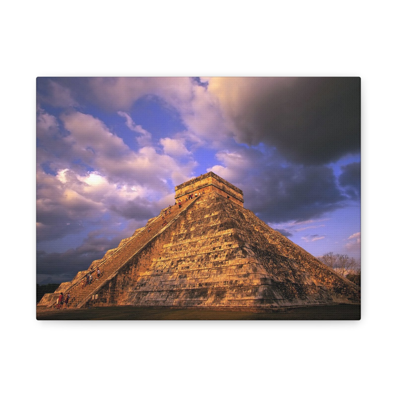 Mayan Pyramid Wall Art, Stunning Canvas Print, Home Decor, Gift for Travelers, Unique Wall Hanging, Chichen Itza Art
