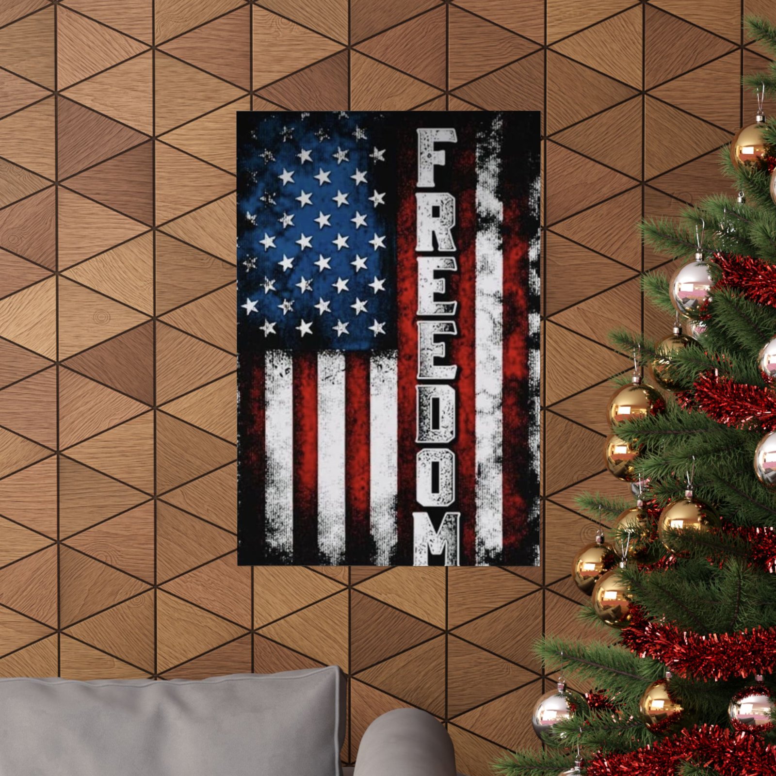 Patriotic Freedom Wall Art Poster, American Flag Decor, Independence Day Gift, Veterans Day Decoration, USA Spirit Print - Image 5