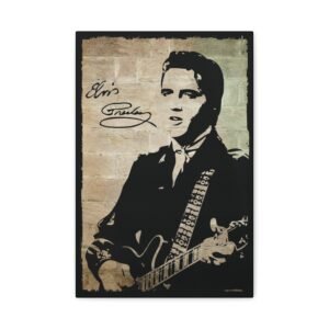 Elvis Presley Canvas Art, Vintage Rock & Roll Wall Decor, Music Lover Gift, Classic Retro Home Decoration, Iconic Celebrity Art