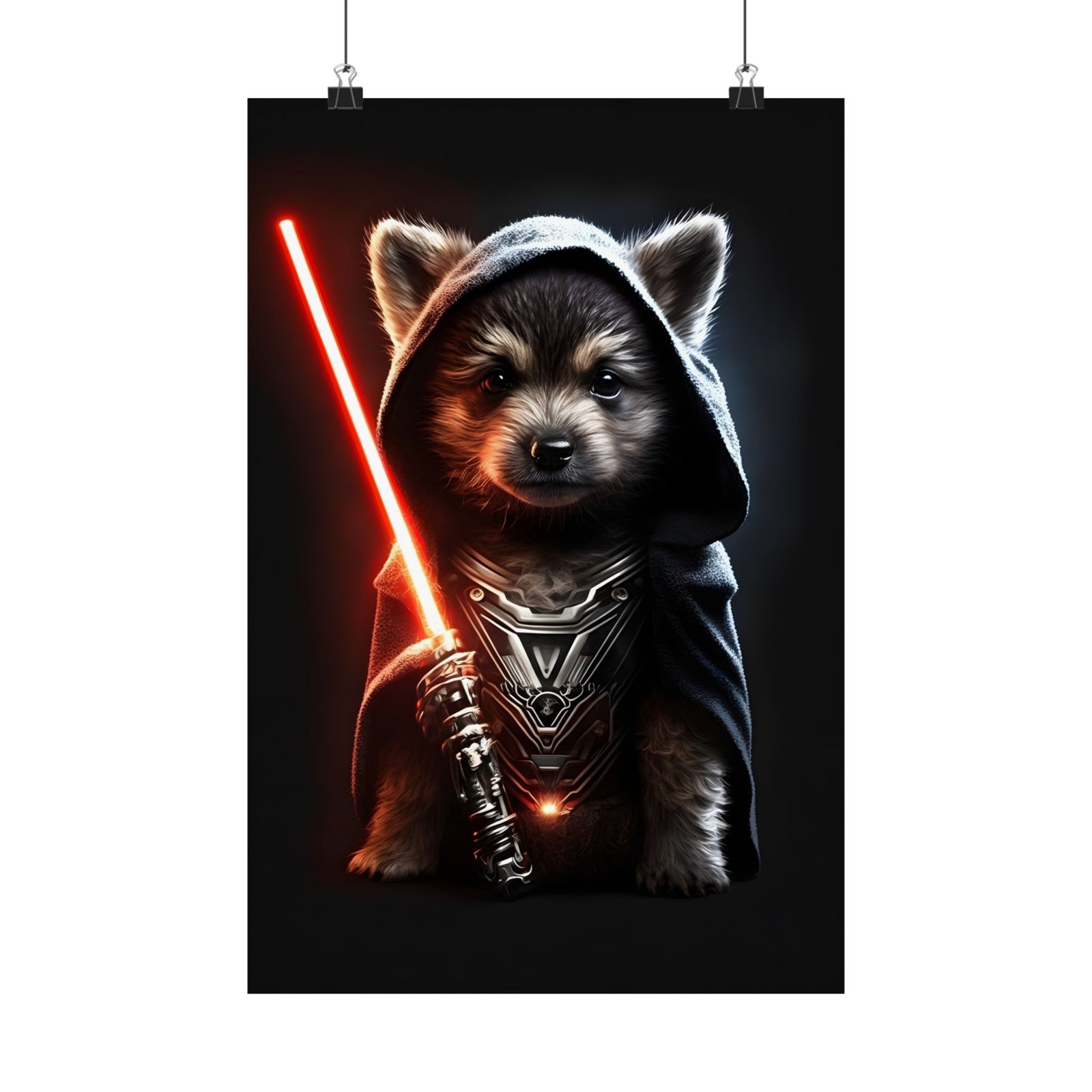 Jedi Master Cosmic Puppy Poster, Dog Lovers Art, Star Wars Decor, Cute Wall Art, Geeky Home Decor, Pet Lover Gift