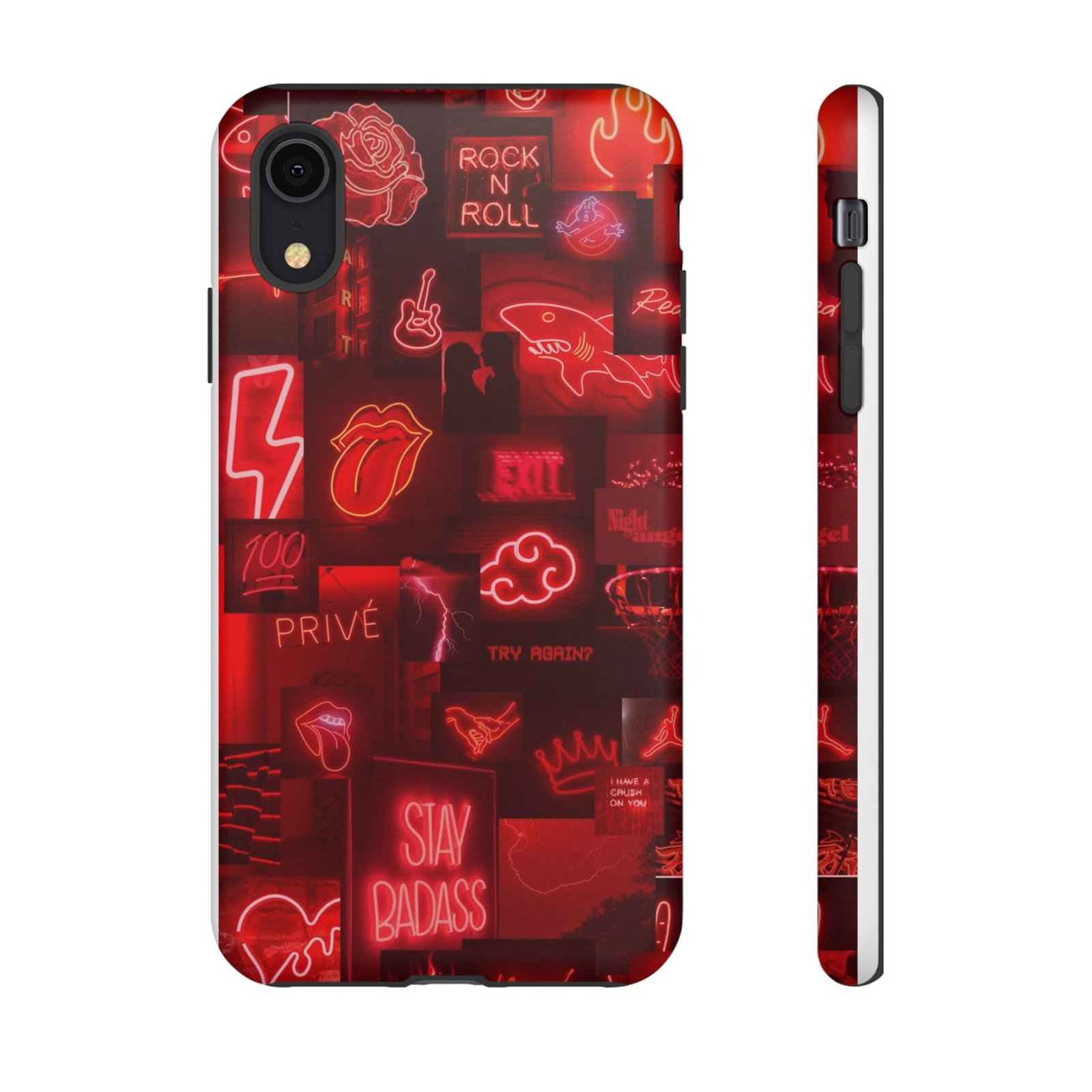 Rock n Roll Phone Case, Edgy Neon Phone Cover, Unique Gift for Music Lovers, Stay Badass Phone Accessory, Rocker Style Cell Phone Case - Image 8