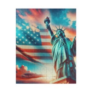 Statue of Liberty Puzzle - Celebratory Home Décor, Gift for USA Lovers, Educational Activity, Family Game Night, American Pride