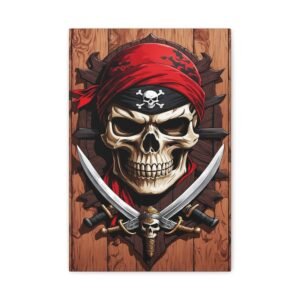 Pirate Skull Wall Art Print, Perfect for Adventure Lovers, Nautical Home Decor, Gift for Pirates Fans, Pirate Decor