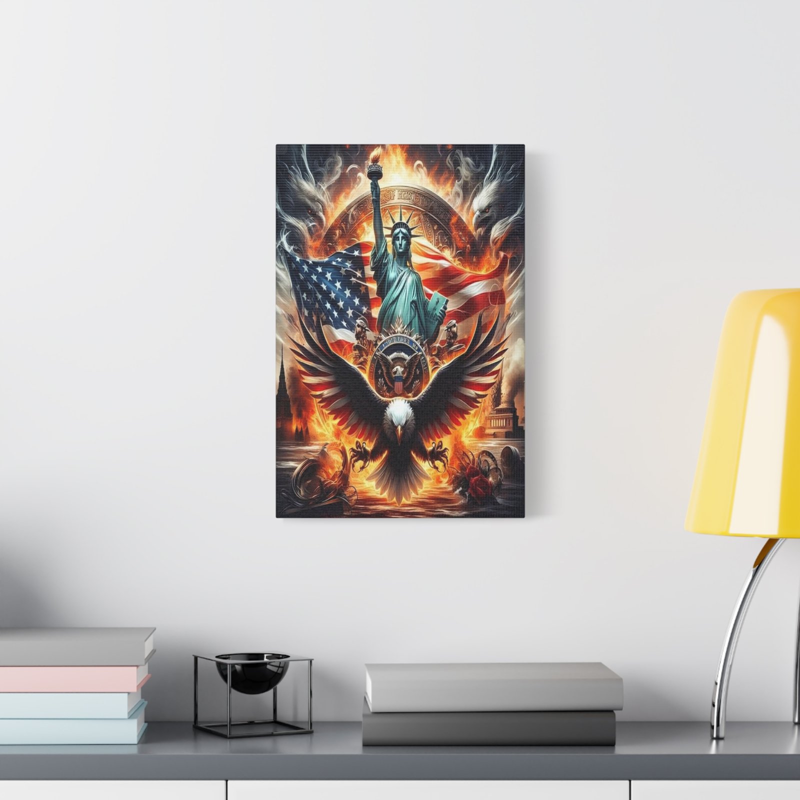 Patriotic Canvas Art Print, Inspirational Decor, USA Flag Artwork, Gift for Veterans, 4th of July Wall Decor, Freedom Inspired Home - Image 5