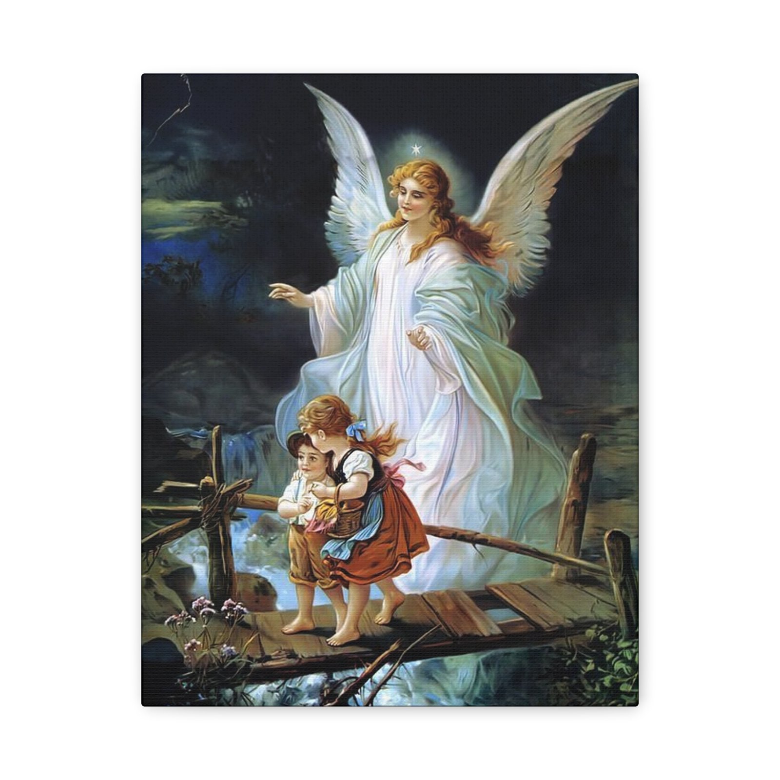 Angel Guardian Canvas Print, Spiritual Wall Art, Ethereal Home Decor, Inspirational Gift, Kid's Room Decor, Angel Art - Image 2