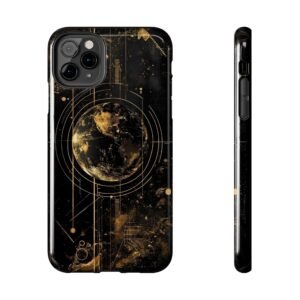 Cosmic Gold Earth Phone Case - Tough Protection for Astronaut Lovers, Unique Gift for Tech Enthusiasts, Space Vibes, Stylish Accessory,
