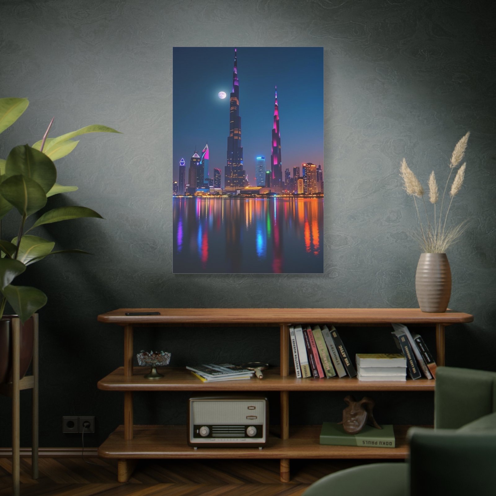 Cityscape Art Canvas Print, Modern Wall Decor for Home, Urban Night Scene, Office Decoration, Gift for City Lovers, 12x18 Inch - Image 8
