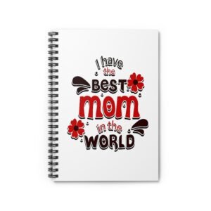 Personalized Mother's Day Spiral Notebook, Best Mom in the World Journal, Gift for Mom, Cute Notepad, Flower Design