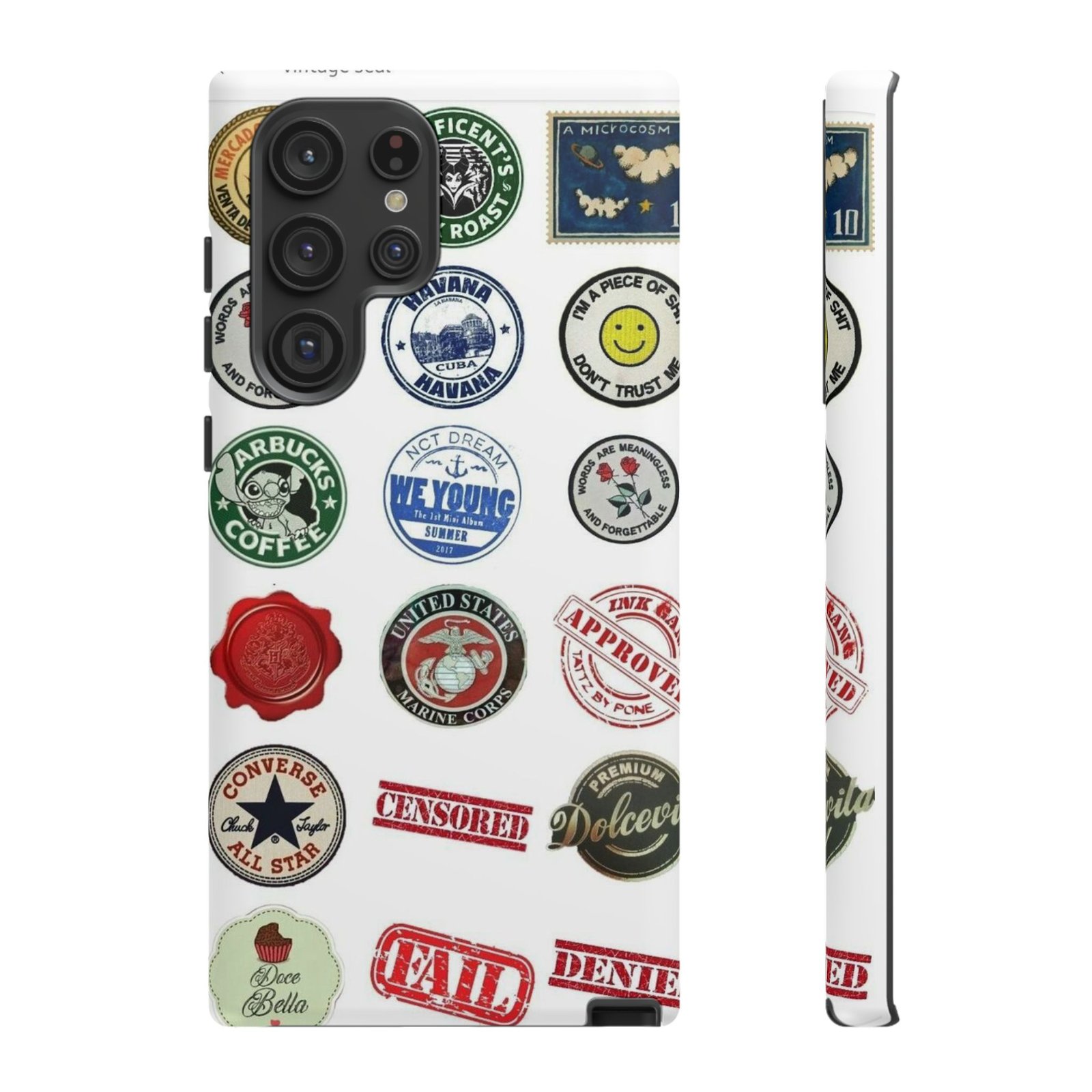 Vintage Patch Phone Case, Tough Cases, Retro Design, Unique Gifts for Coffee Lovers, Fun Cell Phone Cover, Hipster Accessory - Image 59