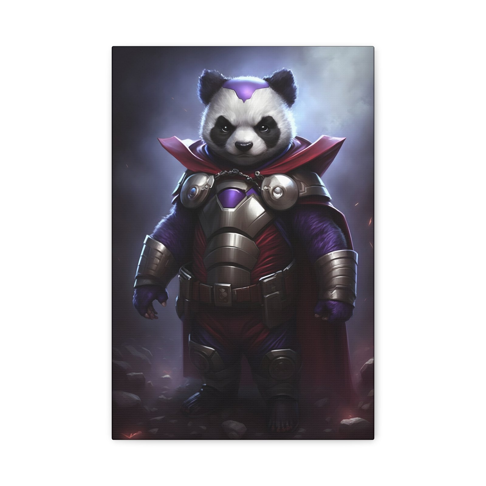 Superhero Panda Canvas Art, Playful Wall Decor, Kids Room, Nursery Artwork, Fun Gift, Animal Lover