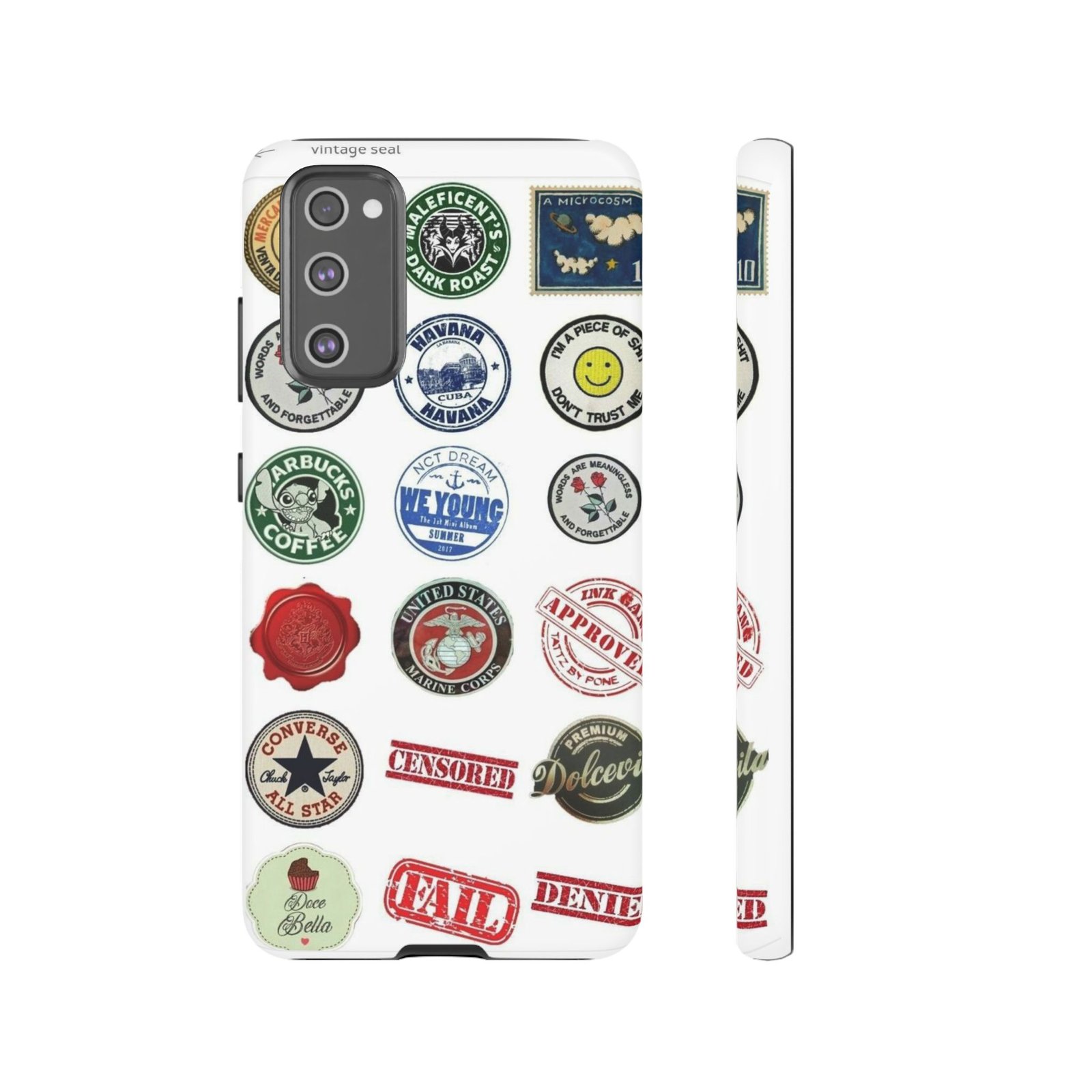 Vintage Patch Phone Case, Tough Cases, Retro Design, Unique Gifts for Coffee Lovers, Fun Cell Phone Cover, Hipster Accessory - Image 43