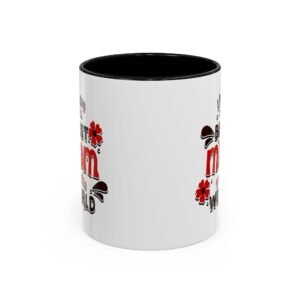 Best Mom Coffee Mug - Perfect Gift for Mother's Day, Birthday, Coffee Lover, Floral Design, Black Accent Details