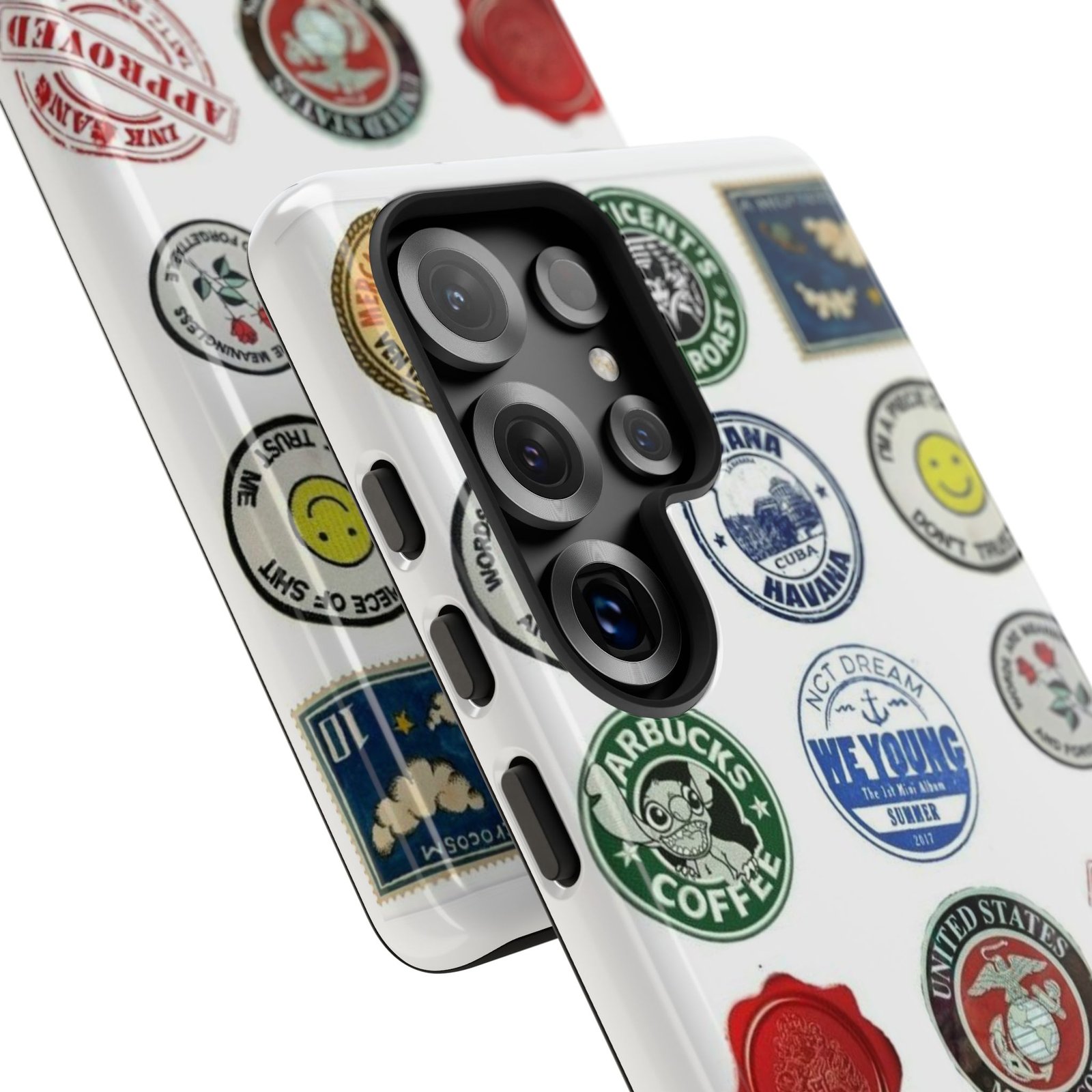 Vintage Patch Phone Case, Tough Cases, Retro Design, Unique Gifts for Coffee Lovers, Fun Cell Phone Cover, Hipster Accessory - Image 169